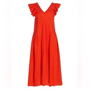 Mille Catarina Double Cotton Gauze Dress Poppy